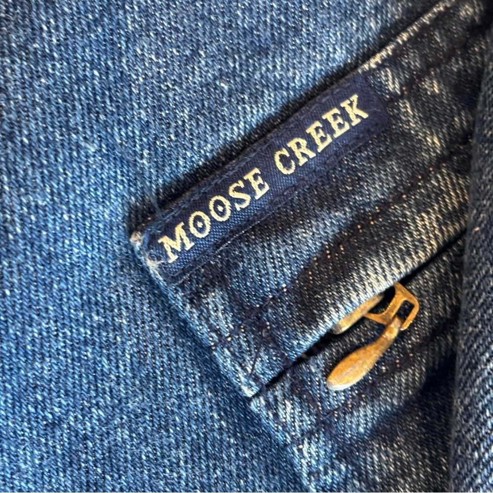 VINTAGE MOOSE CREEK 100% Cotton Denim Jean Barn Coat with Flannel Lining Sz XL - Picture 13 of 14